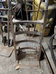 lot 2375 image: Antique Two Wheel Truck Dolly, Industrial Cart, Industrial Decor
