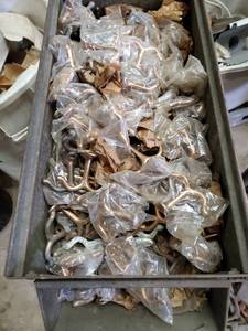lot 2383 image: Bin Full of Coat Hooks