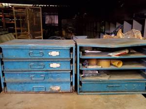 lot 2393 image: Metal Cabinets for Misc Parts