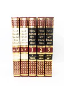 lot 3486 image: Funk & Wagnalis New Encyclopedia (vol. 1-3) and Desk Dictionary Set