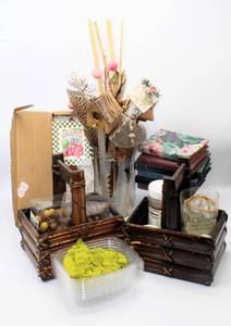 lot 3533 image: Large Lot of Crafting Supplies for Gift Baskets, Floral Arrangements and more..