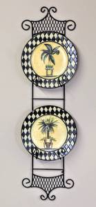 lot 3454 image: New Wall Plate Frame Display Rack 36 x 6 with 3 Adjustable Rack Hangers