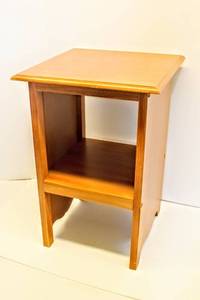 lot 3459 image: Small Side Table Plant Stand 21 Tall x 14 Wide x 14 Deep