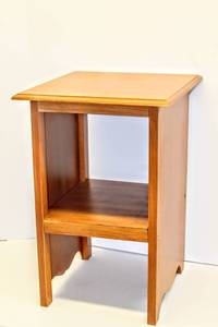 lot 3460 image: Small Side Table Plant Stand 21 Tall x 14 Wide x 14 Deep