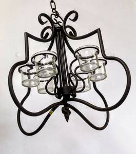 lot 3567 image: Indoor Outdoor 6 Candle Candelabra 13 on 10 Chain (matches Lot 3568)