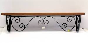 lot 3587 image: Home Interiors Collapsable Shelf 28 Long x 6.5 Deep Shelf x 8 and 2 Homco Figurines