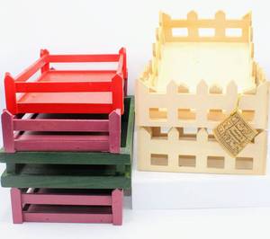 lot 3541 image: (7) Wooden Trays Baskets - Lots of Uses - Gift Baskets - Displaying your Treasures - Crafting ...