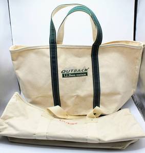 lot 3592 image: L.L. Bean Boat and Tote Open Top Canvas Bag and Guess Canvas Bag