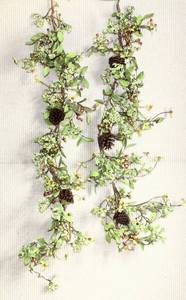 lot 3641 image: (2) Mountain Berry Wreath Garlands with Pinecones