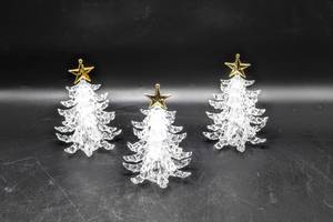 lot 3786 image: (4) Boxed Sets of 3 Piece Tree Ornaments, Hang or Place over Lights