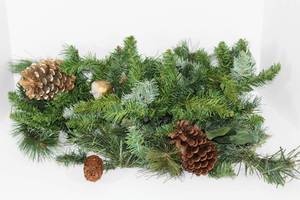 lot 3755 image: 2 Pine with Pine Cone Swags