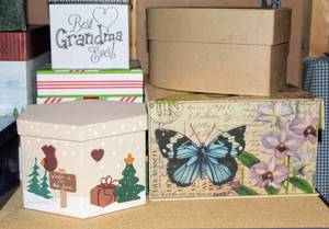lot 3797 image: Large Lot of Nice Quality Gift Boxes - Entire Shelf