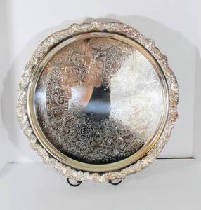 lot 3799 image: F.B. Rogers Silverplate Platter 18.75 Diameter - Matches Lot 3648