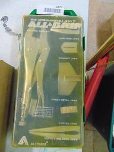 lot 2370 image: All Grip Locking Pliers with Interchangable Jaws
