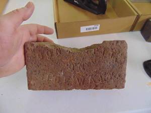 lot 2379 image: Do Not Spit On Sidewalk Brick