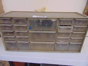 lot 2383 image: Hardware Organizer With Contents