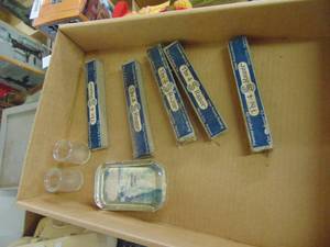 lot 2385 image: 5 Straight Razors NOS & Niagra Falls Paperweight