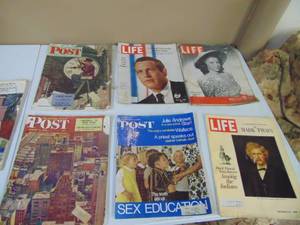 lot 2388 image: Life & Saturday Evening Post Magazines