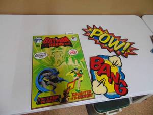 lot 2396 image: Batman Art - Bang - Pow Tin signs