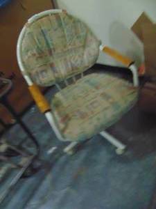 lot 2435 image: Metal Framed Rolling Chair