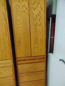 lot 2449 image: Oak shelf - Drawer System - 3 Drawers 2 Shelves