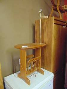 lot 2458 image: magazine Stand Lamp - Oak
