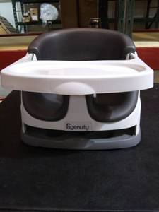lot 5469 image: Ingenuity Baby Base 2-in-1 Seat - Slate - Booster Feeding Seat