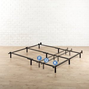 lot 5473 image: Zinus Compack Adjustable 7 inch Heavy Duty Bed Frame, for Box Spring & Mattress Sets, Fits Full Queen King