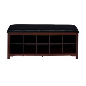 lot 5478 image: Linon Cape Anne Dark Walnut Bench, Brown