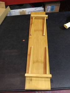 lot 5529 image: Lavish Home Bamboo Sink Shelf-countertop Organizer For Kitchen, Bathroom