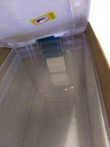 lot 5531 image: Sterilite 14978006 64 quart61 L Latching Box with Clear Base, White Lid and Colored Latches, 6-Pack