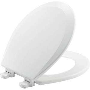 lot 5555 image: Bemis 500EC 390 Toilet Seat, Round, Cotton White