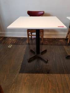 lot 482 image: White Restaurant Table 29.5in x 29.5in
