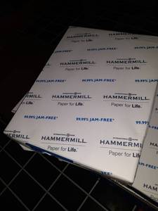 lot 35306 image: Hammermill 20lb Copy Paper, 8.5 x 11, 8 Ream Case, 4,000 Sheets, Made in USA, Sustainably Sourced From American Family Tree Farms, 92 Bright, Acid Free, Economical Multipurpose Printer Paper, 113640C