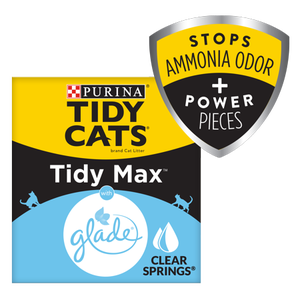 lot 35310 image: Purina Tidy Cats Clumping Cat Litter, Tidy Max Glade Tough Odor Clear Springs Multi Cat Litter - 38 lb. Box