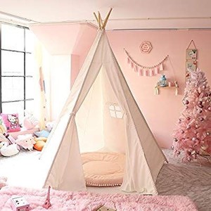 lot 35319 image: CO-Z Teepee Play Tent Foldable for Kids with Banners.Super Large for at aleast 2 Children
