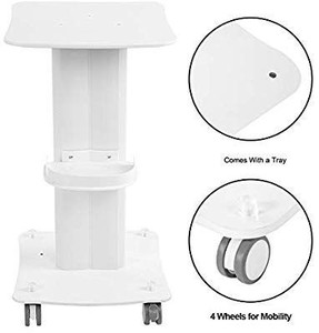 lot 35335 image: Salon Trolley, Beauty Spa Roller Cart Aluminum Stand Tool Implement Racks for Storage Small Bubbles Skin Care instrument, Without Armrest Style