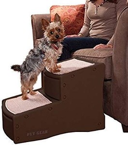 lot 35355 image: Pet Gear Easy Step II Pet Stairs,2 Step for CatsDogs up to 150 Pounds,Portable,Removable Washable Carpet Tread