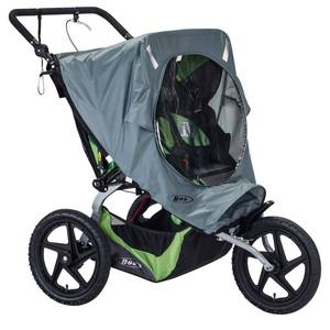 lot 35376 image: BOB Weather Shield for 2016 Fixed Wheel Duallie Strollers, Grey