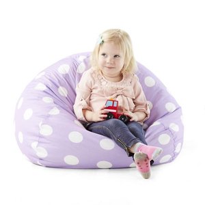 lot 35388 image: Big Joe Classic 88 Kids Polka Dot Bean Bag Chair, Multiple Colors