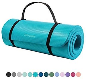 lot 35416 image: Retrospec Solana Yoga Mat 1wNylon Strap for Men &Women-Non Slip Execise Mat for Yoga ,Pilates,Stretching,Floor & Fitness Workouts