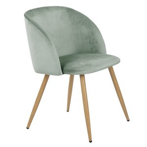 lot 35423 image: FurnitureR Green Velvet Dining Chair With Metal Legs,Ynez, 2 PCS