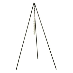 lot 35443 image: Lodge 60 Inch Camp Dutch Oven Tripod, 5TP2, with 36 inch Chain