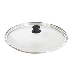 lot 35451 image: Lodge 15 Inch Tempered Glass Lid, GL15, with Silicone Knob