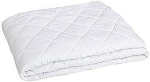 lot 37520 image: AmazonBasics Hypoallergenic Quilted Mattress Topper Pad Cover - 18 Inch Deep, Queen