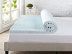lot 35959 image: Zinus 3 Inch Swirl Gel Memory Foam Air Flow Topper, Queen