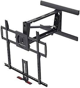 lot 35961 image: Monoprice Above Fireplace Pull-Down Full-Motion Articulating TV Wall Mount Bracket For TVs 55in to 100in, Max Weight 154lbs, VESA Patterns Up to 800x600, Rotating, Height Adjustable