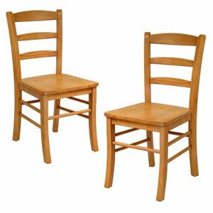 lot 35966 image: Hannah Ladder Back Chairs - Set of 2, Light Oak