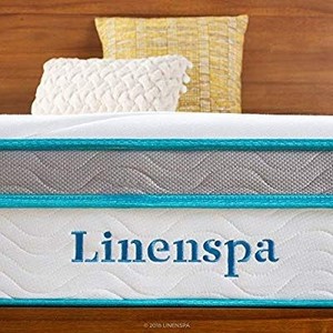 lot 35967 image: Linenspa 10 Inch Memory Foam And Innerspring Hybrid Mattress - Medium Feel - Twi