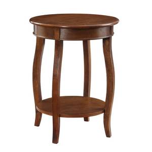 lot 35980 image: Powell Furniture Powell Hazelnut Round Shelf Table,